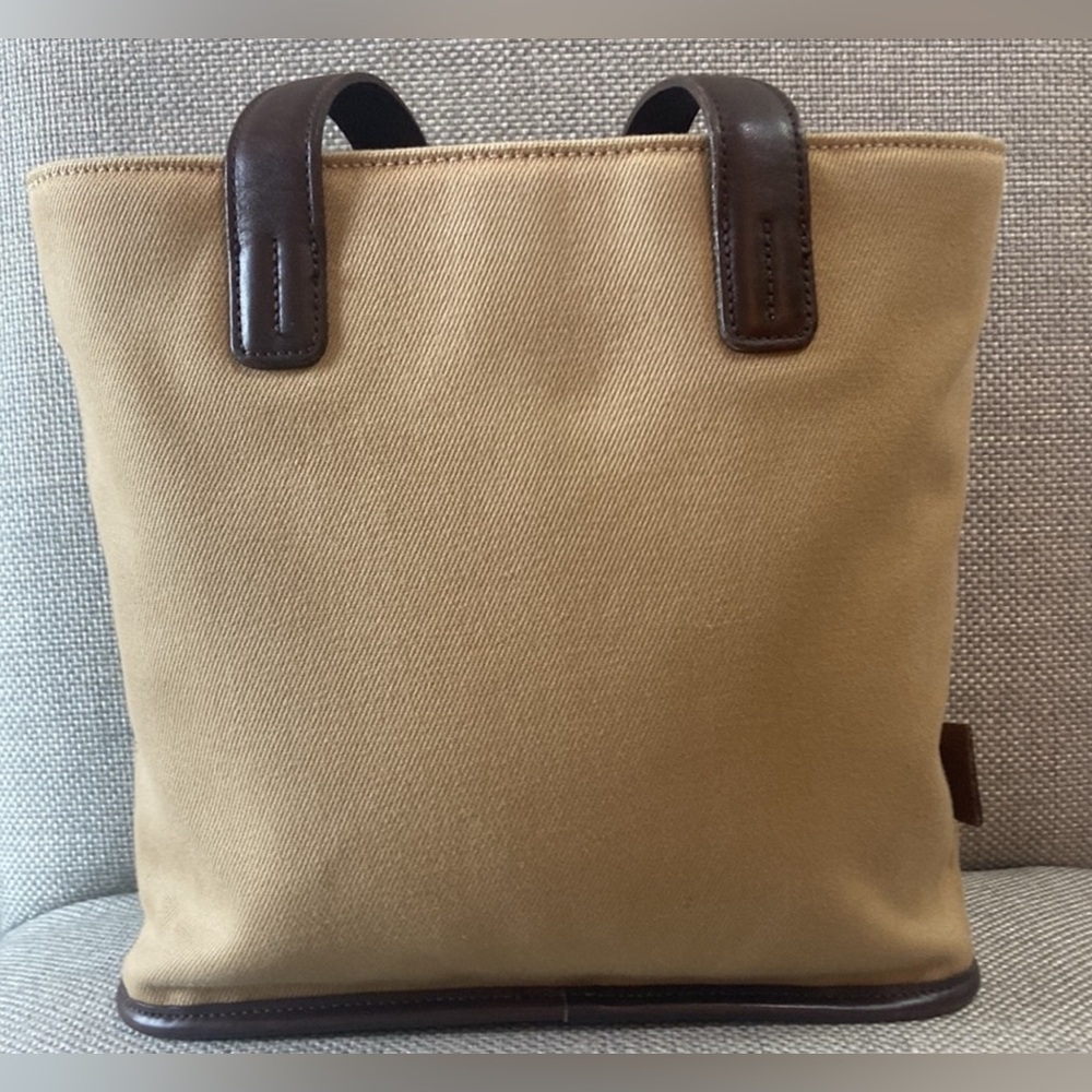 ‼️1999 COACH Greenwich Twill/Leather Tote‼️ - Picture 2 of 16